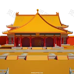 古风建筑插画PNG