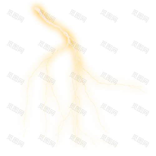 特效闪电雷电雷击电光打雷光线光效光线PNG