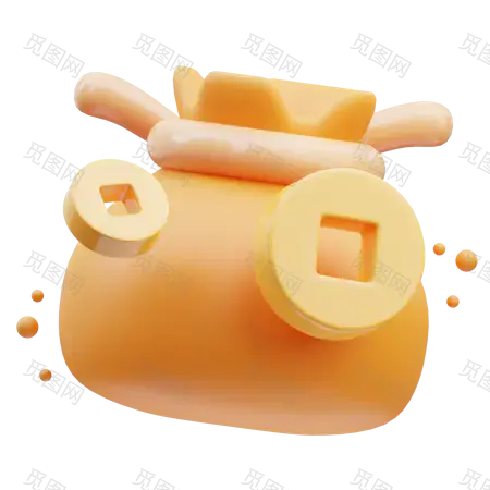 Money Bag 3D Icon