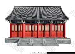 国潮建筑插画PNG