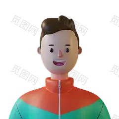 创意可爱卡通3D立体人物头像插画图标渲染免抠图psd设计素材模板-淘宝网