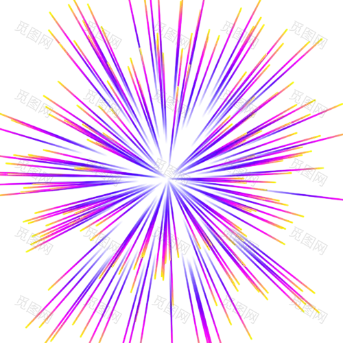 炫酷渐变放射光线PNG免抠透明背景光线PNG