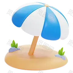 BEACH UMBRELLA  3D Icon