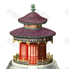 古风建筑插画PNG