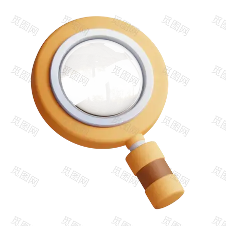 Magnifying Glass 3D Illustration