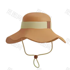 Camping Hat 3D Illustration