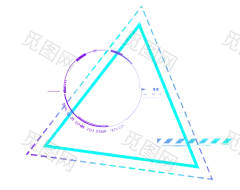 科技炫彩不规则图形PNG素材