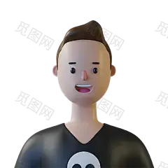 创意可爱卡通3D立体人物头像插画图标渲染免抠图psd设计素材模板-淘宝网