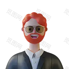 创意可爱卡通3D立体人物头像插画图标渲染免抠图psd设计素材模板-淘宝网