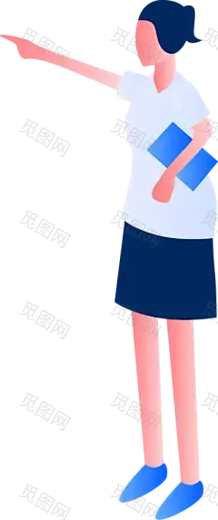 扁平化UI人物插画PNG免抠图